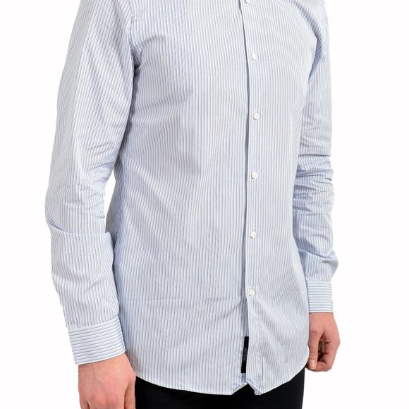 Hugo Boss Men's "T-Charlie" Multi-Color Slim Fit Striped Long Sleeve Dress Shirt - Picture 2 of 9